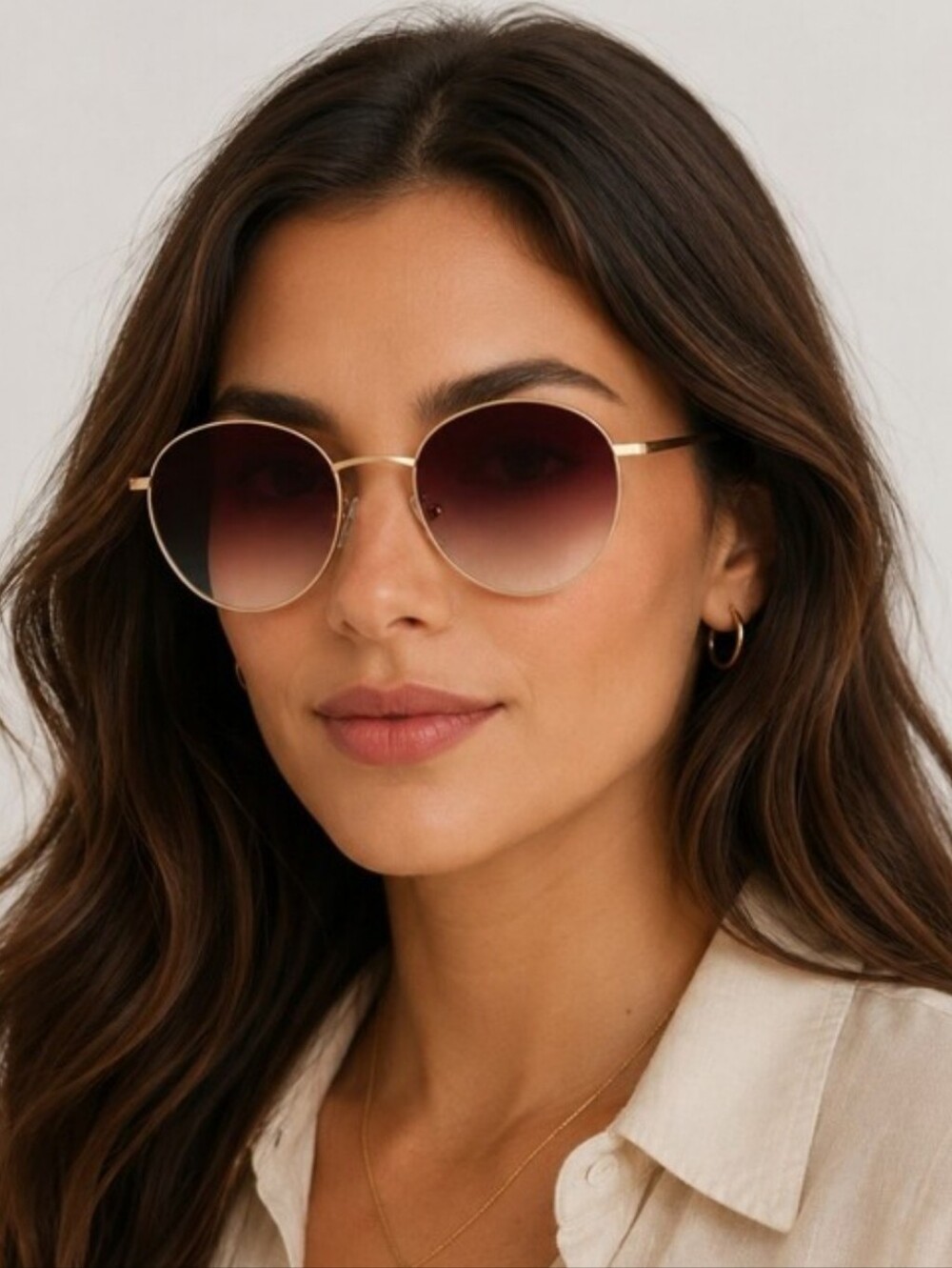 Quay Australia Loop Me In Sunglasses with Brown Gradient Lenses